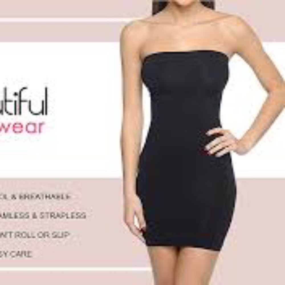 BODY BEAUTIFUL STRAPLESS FULL BODY SLIP SHAPER S/M